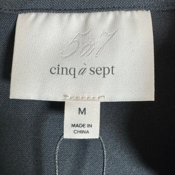 CINQ A SEPT McKenna Top NWT $295 Flared Cuff Twist at Waist Size M - Picture 7 of 9